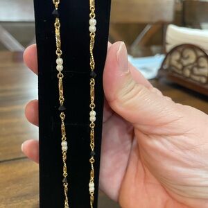 Lia Sophia Gold and Pearl Necklace